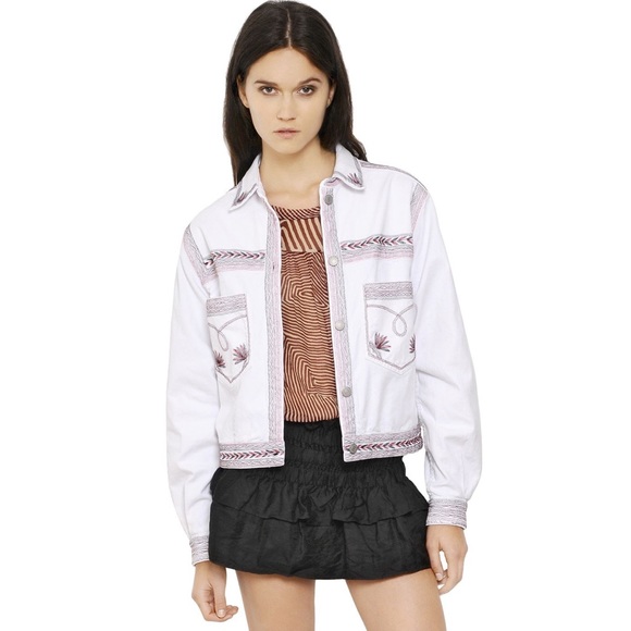 isabel marant white denim jacket